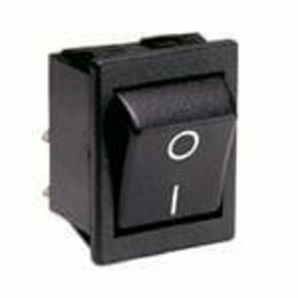 Arcoelectric Rocker Switch, Dpdt, On-Off, 20A, 24Vdc, Quick Connect Terminal, Rocker Actuator, Panel Mount C1353ARBR2